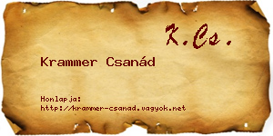Krammer Csanád névjegykártya