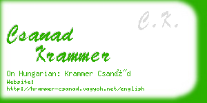 csanad krammer business card